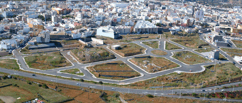 Vista aérea del ensanche de Arauz / TA
